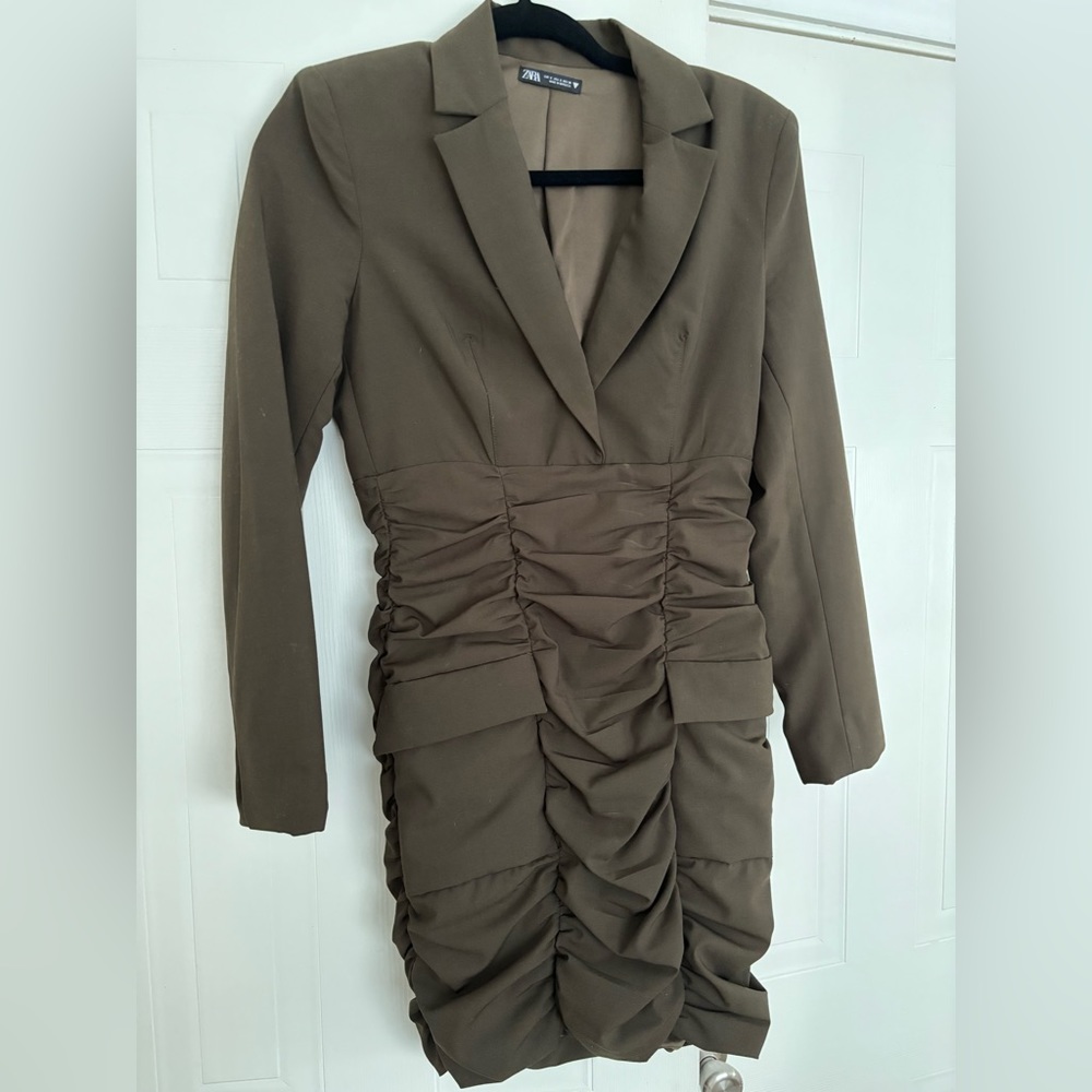 Zara green mini dress
